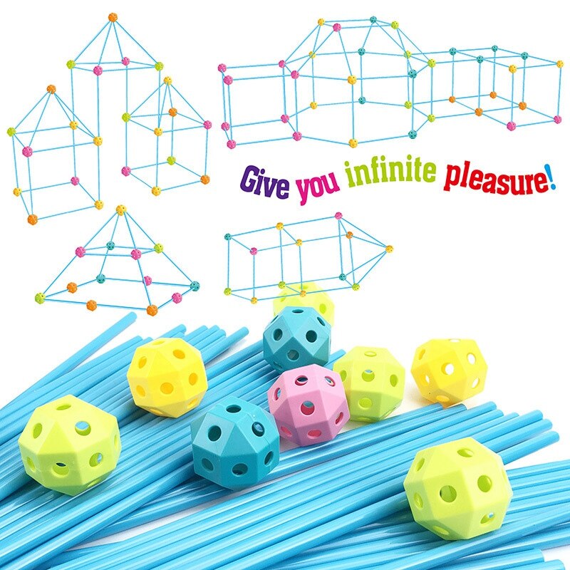 68 Pcs Kids Creative Fortress Building Set DIY Toys