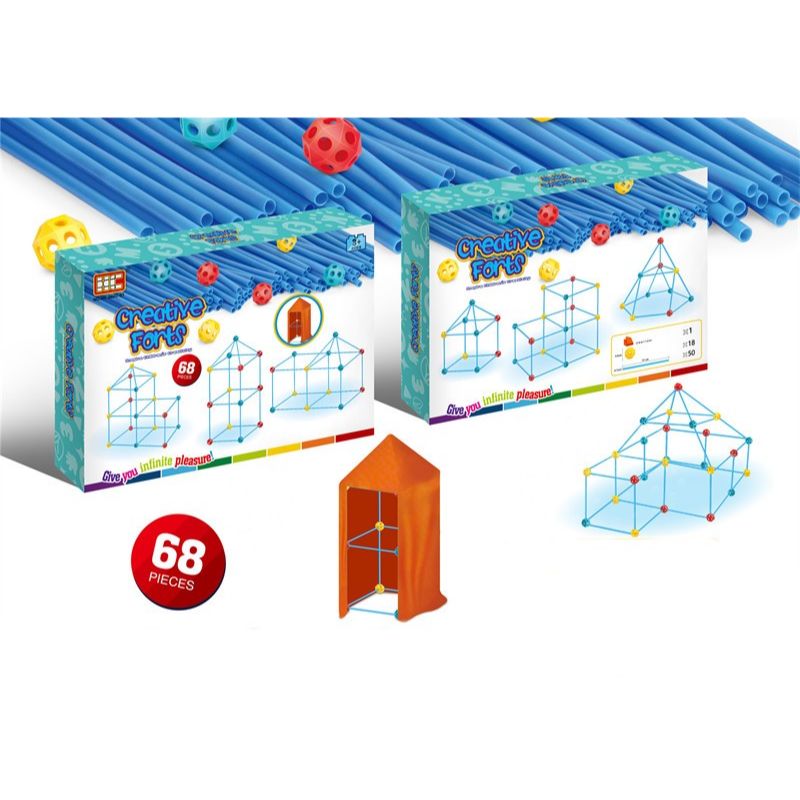 68 Pcs Kids Creative Fortress Building Set DIY Toys