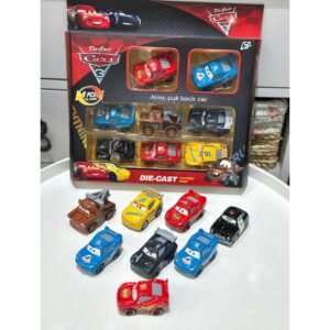 Alloy Metal Cars | Pull Back Function Mini Cars | Lightning Mcqueen 8 Pcs Car Set