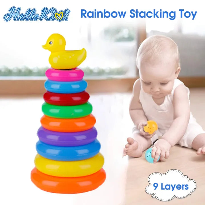 Duck Ring Rainbow Tower Game For Kids
