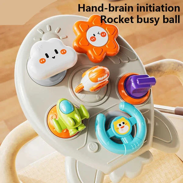 Early Education Space-Themed Busy Board Steering for Little Explorers