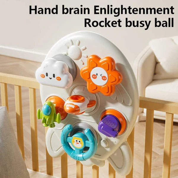 Early Education Space-Themed Busy Board Steering for Little Explorers