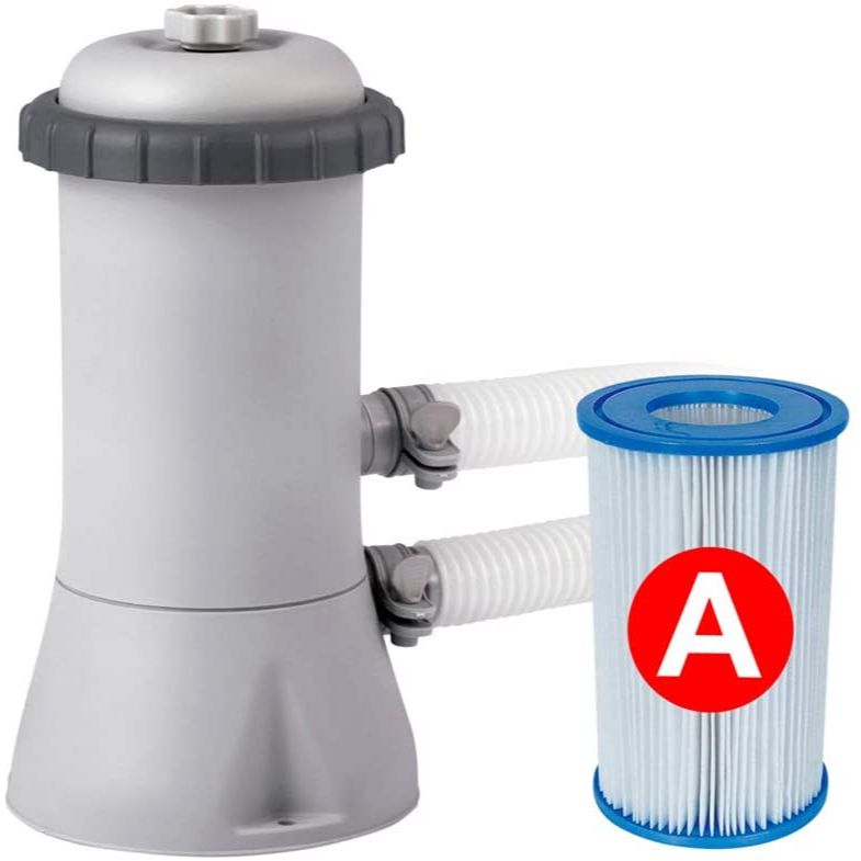 INTEX Above Ground Rectangular Pool With W-Filter Pump 9ft 10in x 5ft 9in x 2ft 7in