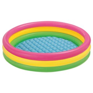 INTEX Inflatable Three Ring Splashing Pool For Children 4ft 10in x 1ft 1in