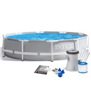 INTEX Prism Frame Pool With Filter Pump For Kids 10ft x 2ft 6in