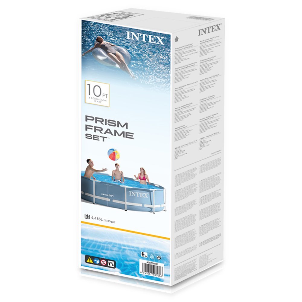 INTEX Prism Frame Pool With Filter Pump For Kids 10ft x 2ft 6in