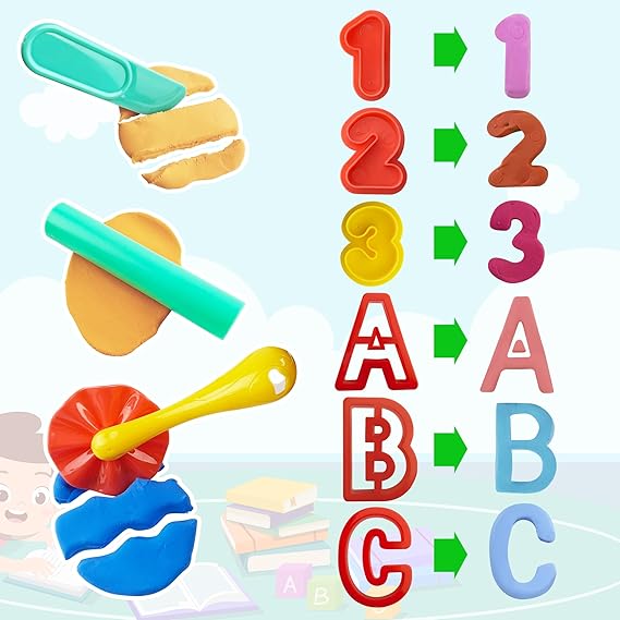 Letters & Numbers Playdough Set | Fun and Educational Play for Kids