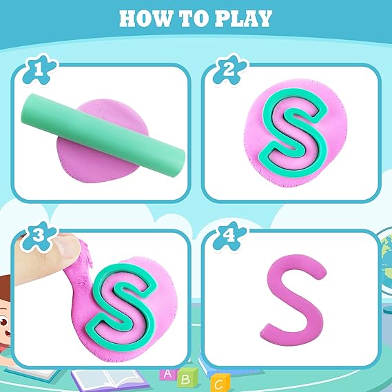 Letters & Numbers Playdough Set | Fun and Educational Play for Kids