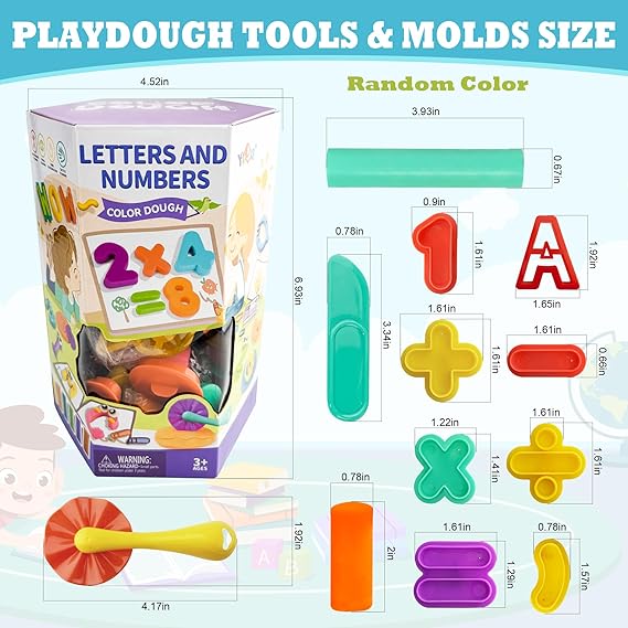 Letters & Numbers Playdough Set | Fun and Educational Play for Kids