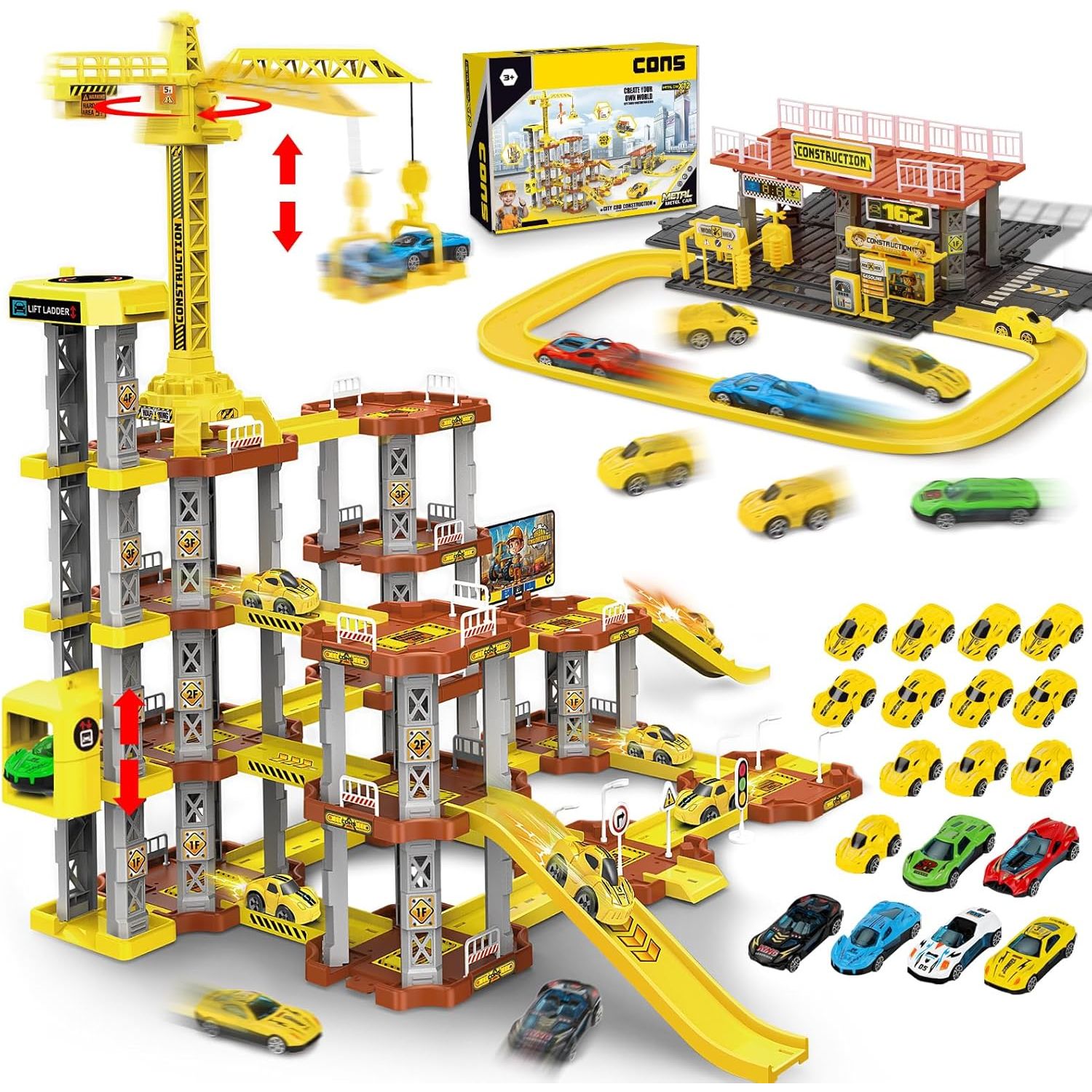 LumenVela_Car_Parking_Lot_For_Kids_|_203_Pcs_DIY_Parking_Lot_&_Track_1