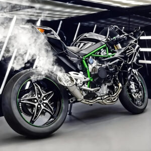 1:6 Scale Die-cast Kawasaki Ninja H2R With LED Lights & Smoke Spray Effect
