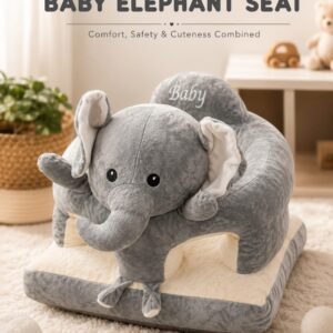 Infant baby elephant dark grey sofa