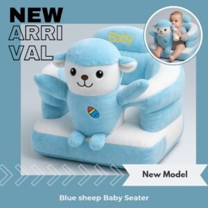 Infant sky blue bear shape cute sofa