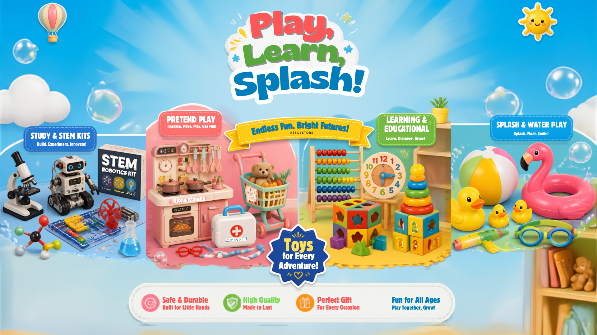 Kids toys with wide variety