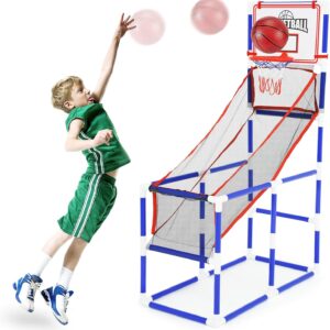 BasketBall Set With 2 Backboards, 2 Hoops, Basketballs & Air Pump