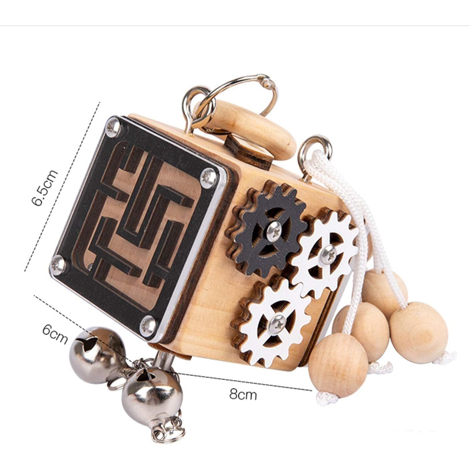 Busy Cube Sensory Fidget | Multifunctional Wooden Block Toy