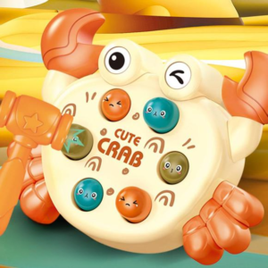 Crab Whack-A-Mole Interactive Learning Game with Toy Hammer, Fine Motor Skill Development & Coordination Play
