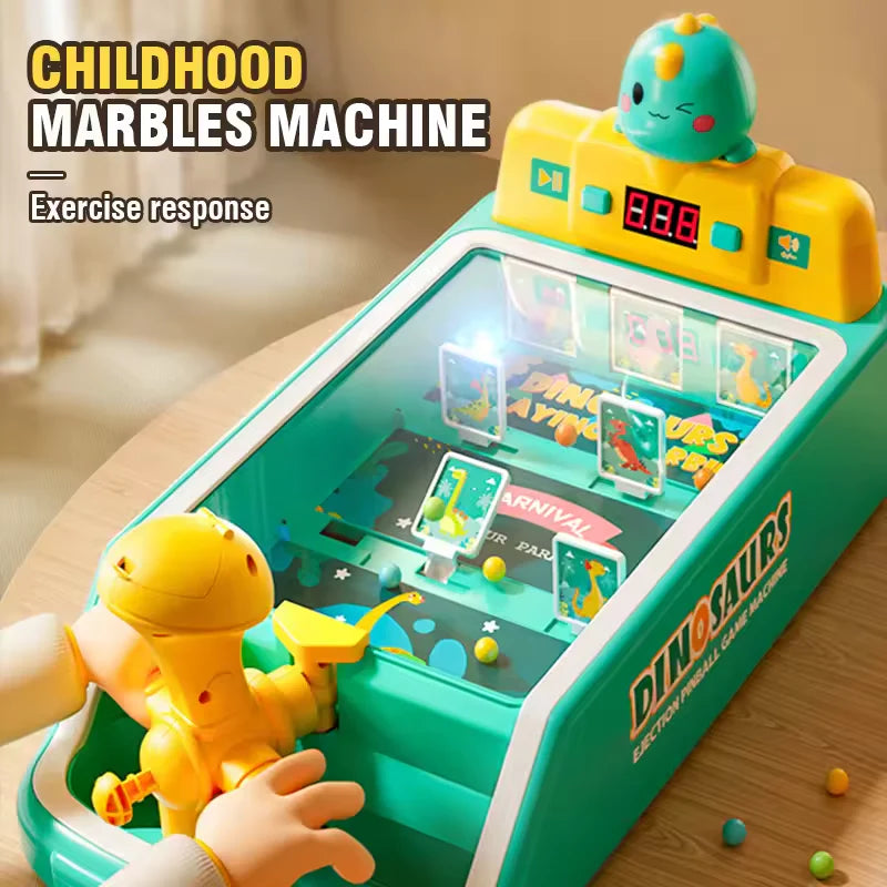 Dinosaur Themed Large Pinball Shooting Machine With Digital Scoreboard, Lights & Music
