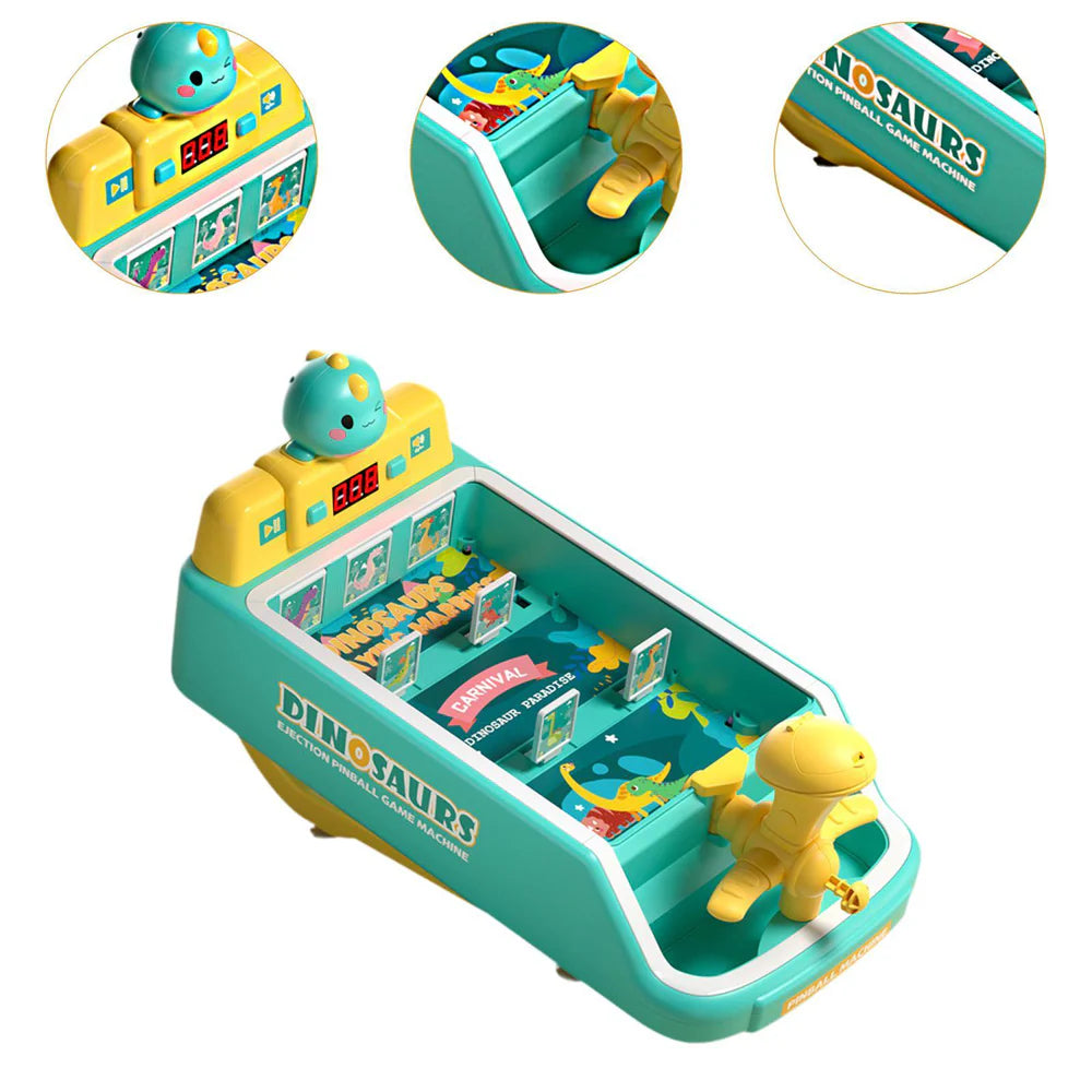 Dinosaur Themed Large Pinball Shooting Machine With Digital Scoreboard, Lights & Music
