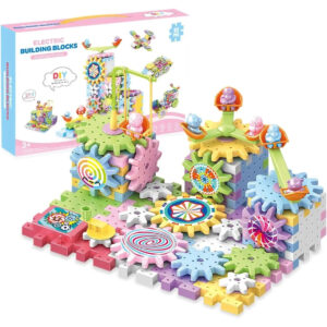 DIY Electric Building Block Set With Gears | Bricks & 83-Pieces