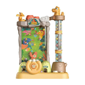 Electric Dino Ball Catcher Toy With 30 Balls, Automatic Rotation & LED Lights