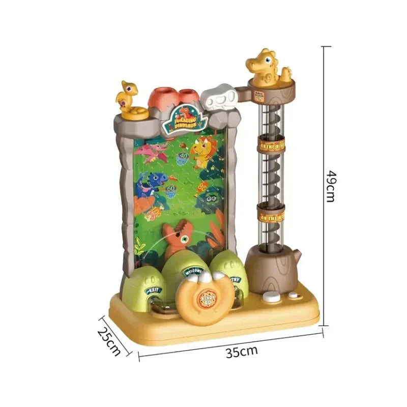 Electric Dino Ball Catcher Toy With 30 Balls, Automatic Rotation & LED Lights