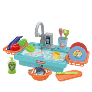 Electric Dishwasher With Running Water For Kids | Kitchen & Cooking Toy Set