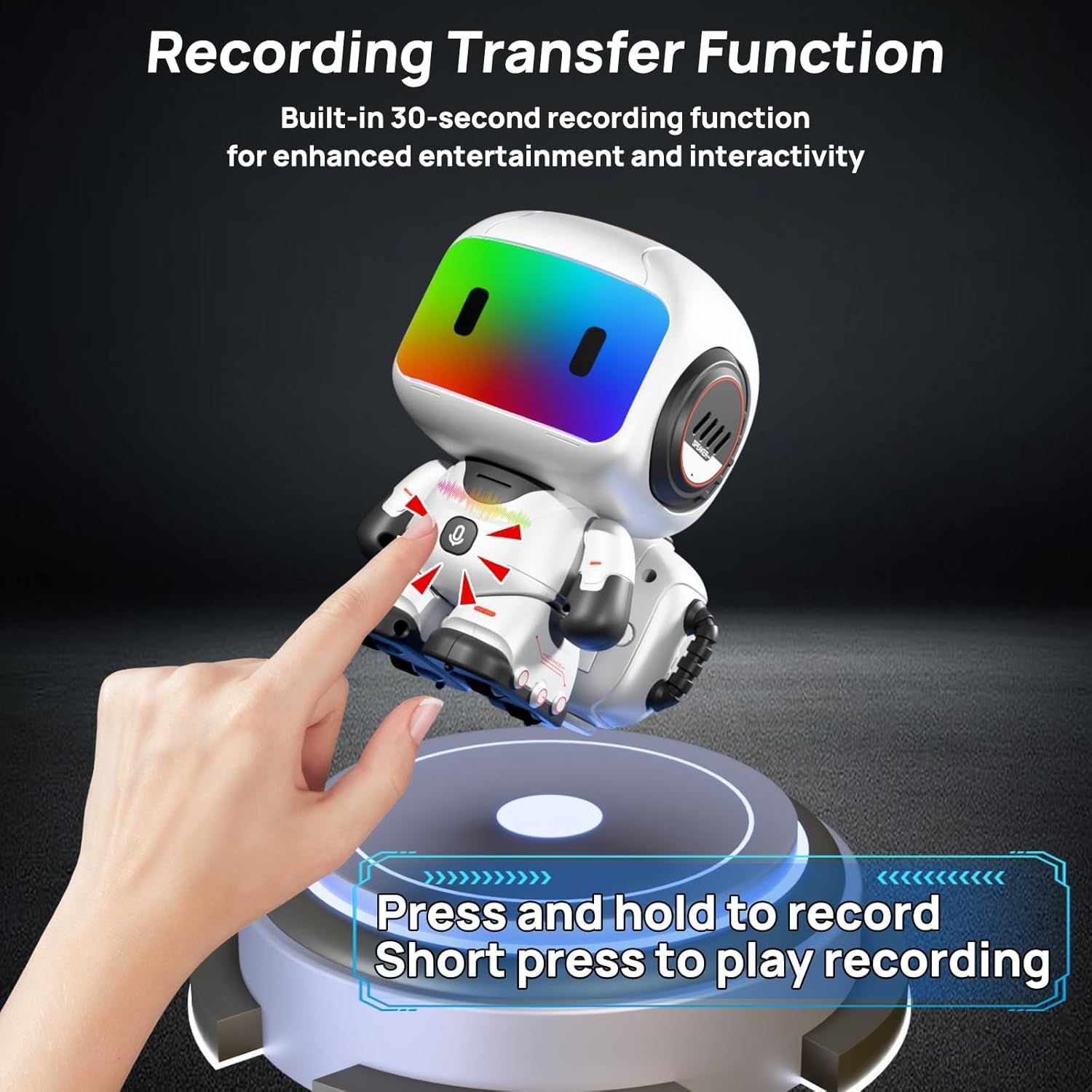 Electronic Smart Robot Toy | Programming RC Robot With Auto-Demonstration, Dance, Music, LED Eyes and Recording Function RC Toys