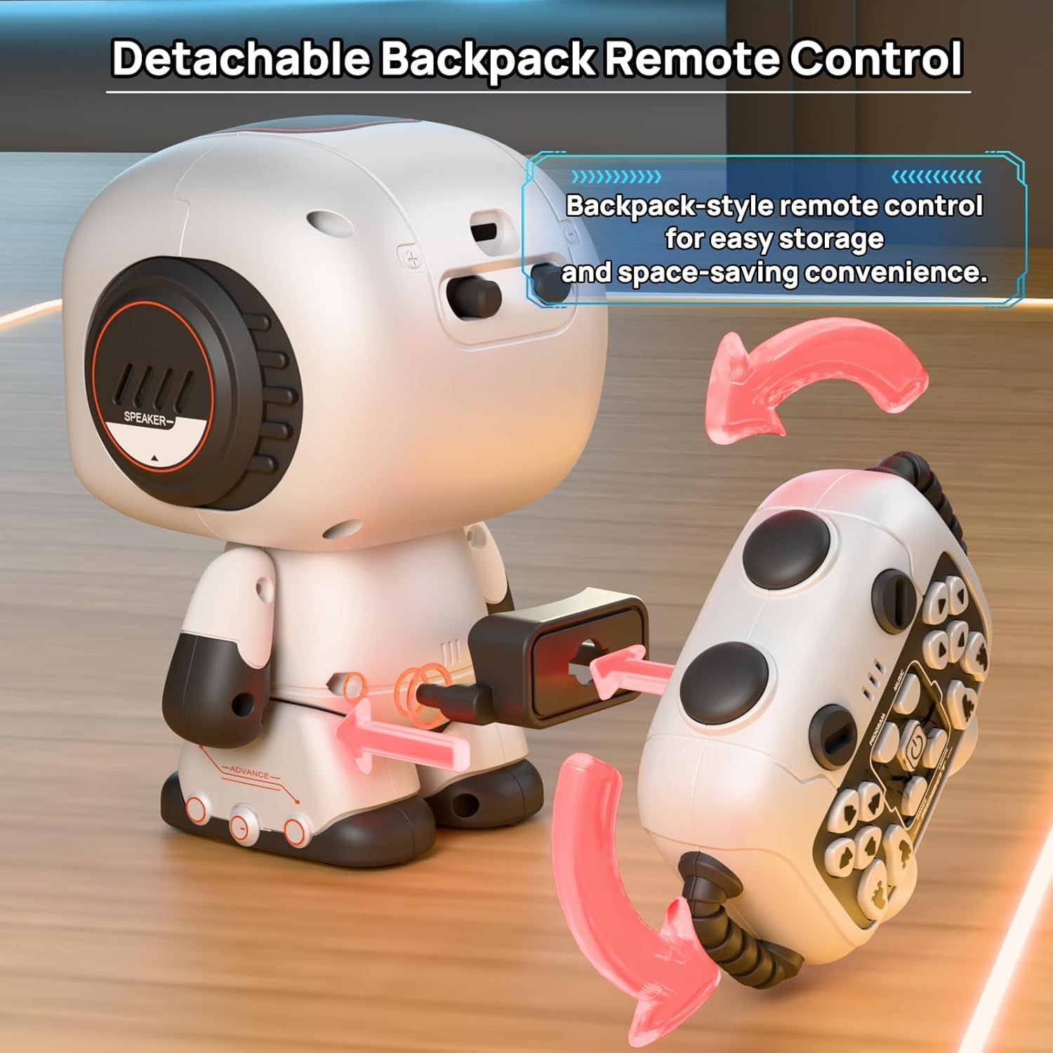 Electronic Smart Robot Toy | Programming RC Robot With Auto-Demonstration, Dance, Music, LED Eyes and Recording Function RC Toys