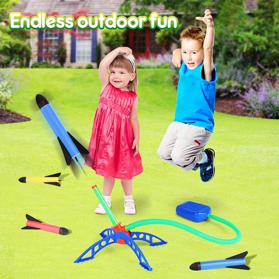 Fun Air Rocket Launcher Toy | Space Rocket Launching With Kick