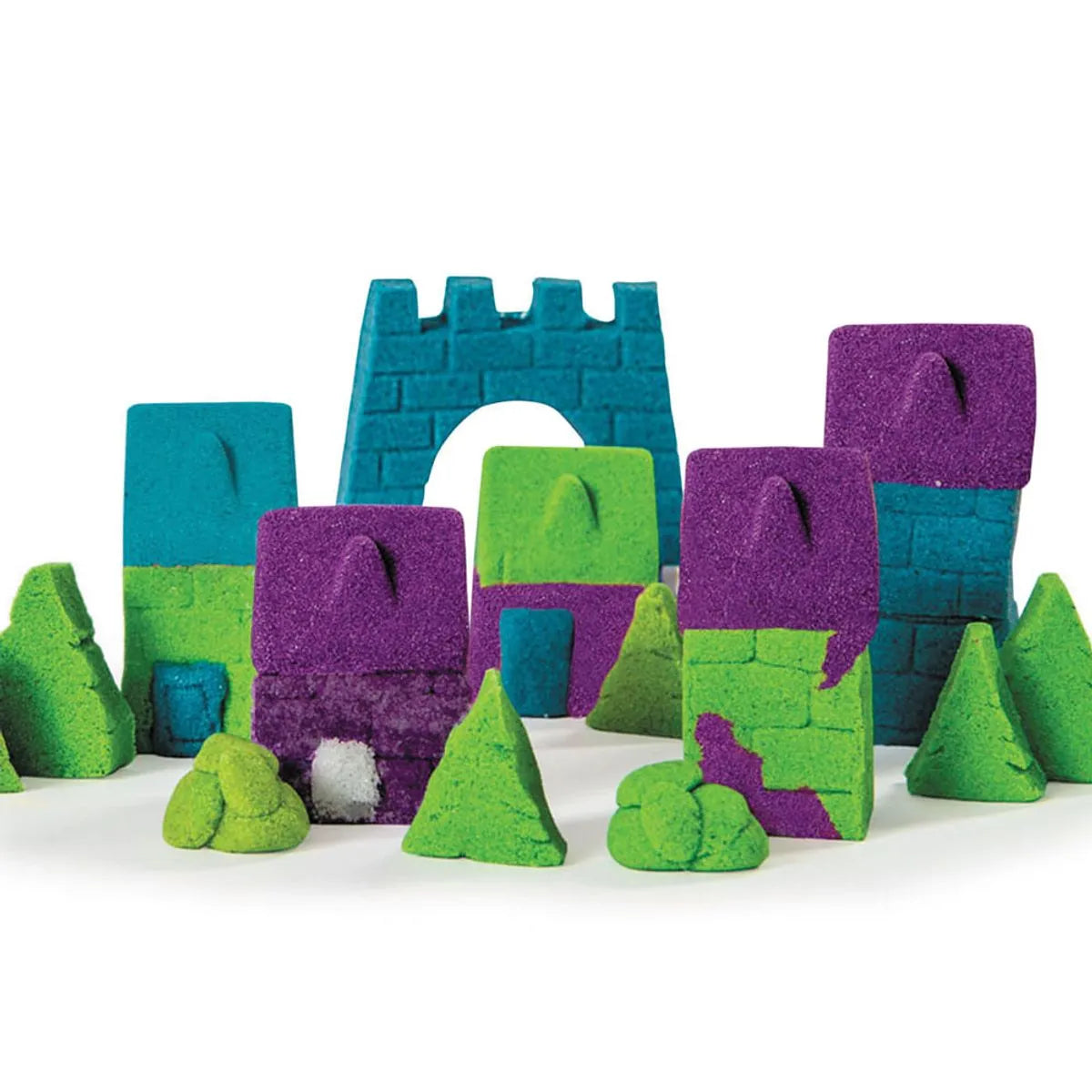 Funny Castle Magic Play Sand Set with Castle Molds, Creative Building Tools & Non-Toxic Sand