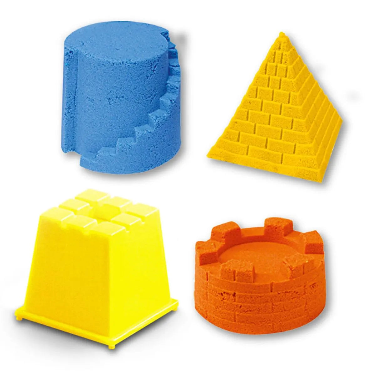 Funny Castle Magic Play Sand Set with Castle Molds, Creative Building Tools & Non-Toxic Sand