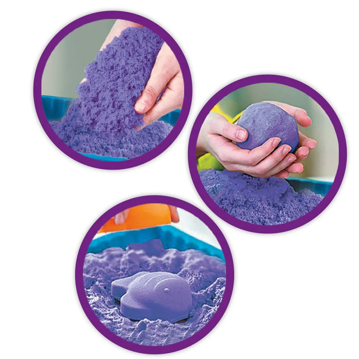 Funny Castle Magic Play Sand Set with Castle Molds, Creative Building Tools & Non-Toxic Sand