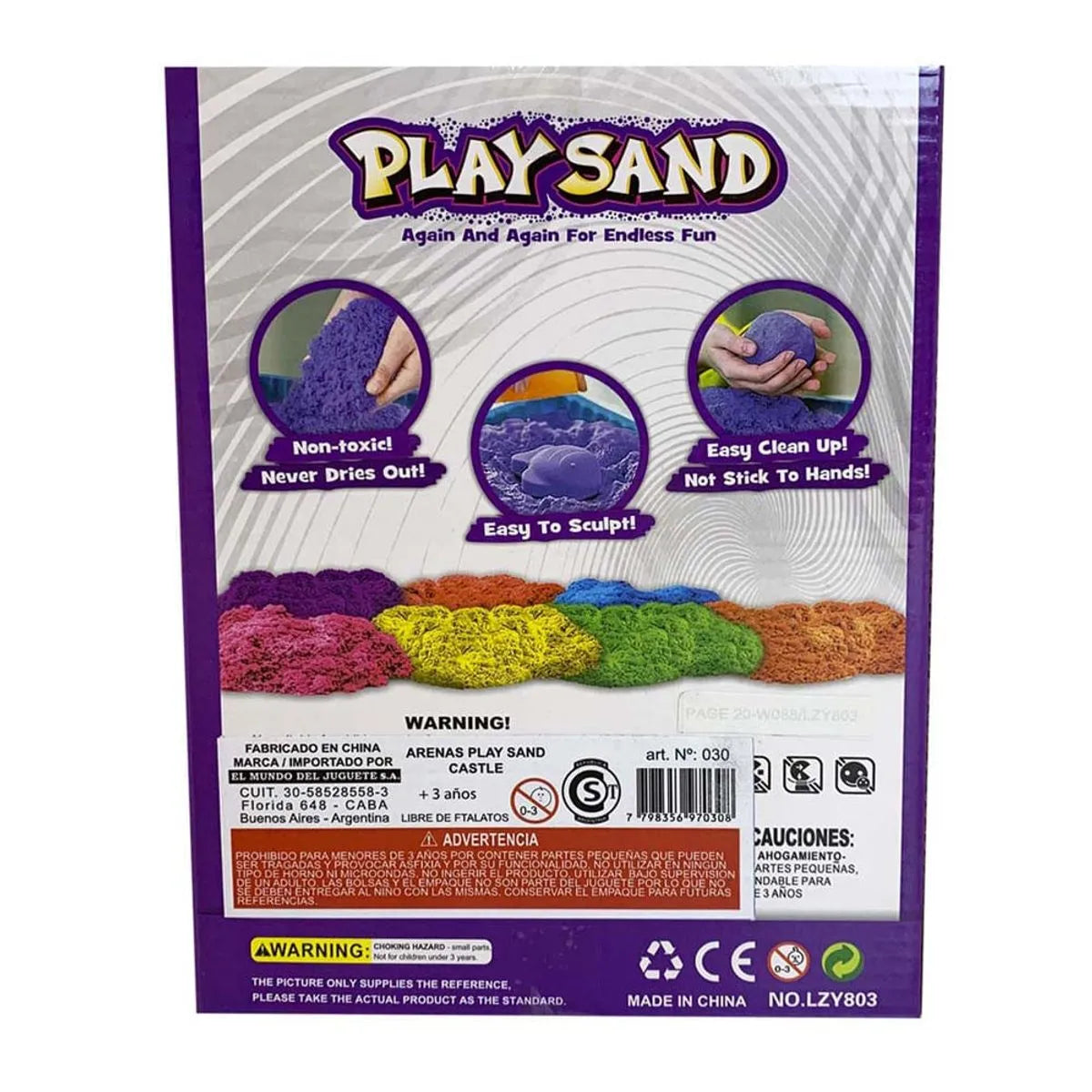 Funny Castle Magic Play Sand Set with Castle Molds, Creative Building Tools & Non-Toxic Sand