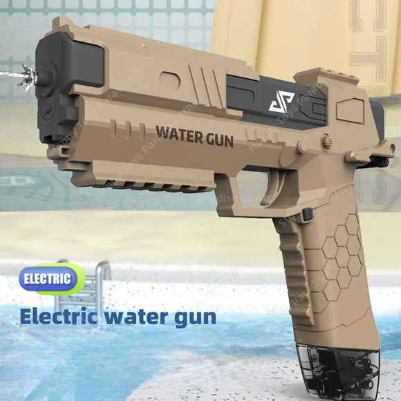 Gecko Electric Toy Water Pistol with Lights, Sounds & Drum Mag