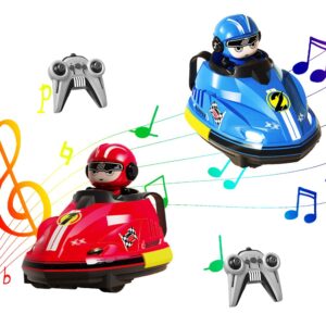 Go Kart RC Battle Bumper Car Set With Rotating Motion,Rechargable 2.4Ghz Remote Control & Ejecting Figure
