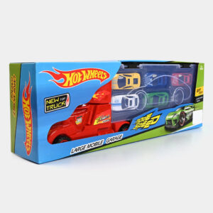 Hot Wheels Mobile Garage Transport Truck with Storage for 6 Cars & Slide-Out Vehicle Action
