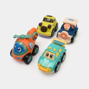Inertial Garage Toy Car Vehicle Set With 4 Cars