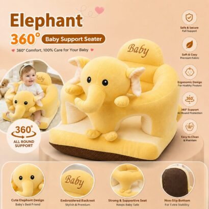 infant baby elephant beige color