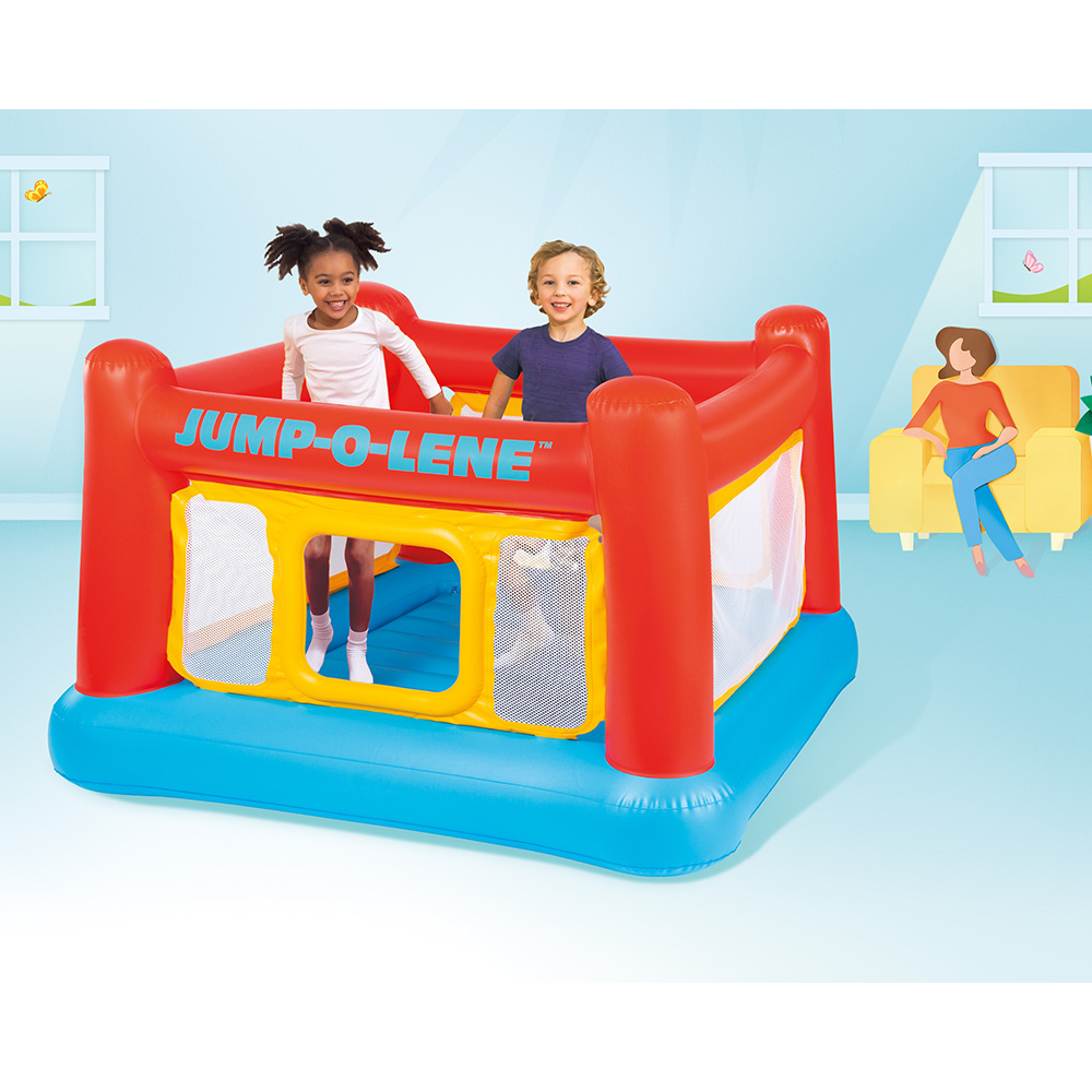 Intex Inflatable Jumping Trampoline Playhouse Jump-O-Lene 5ft 8in x 5ft 8in x 3ft 8in
