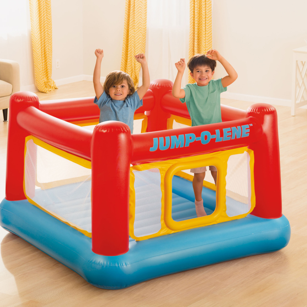 Intex Inflatable Jumping Trampoline Playhouse Jump-O-Lene 5ft 8in x 5ft 8in x 3ft 8in