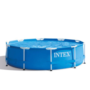 INTEX Round & Deep Metal Frame Pool With Water Filter 10ft x 2ft 6in