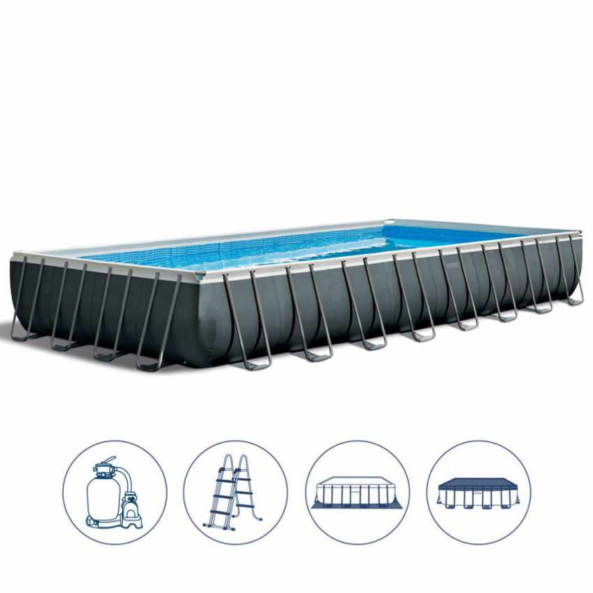 INTEX XTR New Liner Ultra Frame Large Rectangular Pool 32ft X 16ft X 4ft 4in