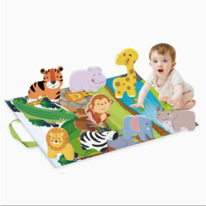 Kids Melody Set WIth Decorative Mat & 10-Pieces Animal Plushes