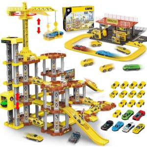 LumenVela Car Parking Lot For Kids | 203 Pcs DIY Parking Lot & Track
