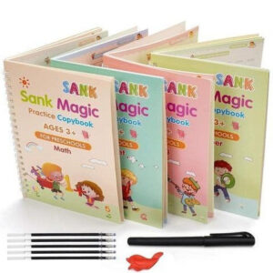 Four Reusable Magic Books With Markers For Kids